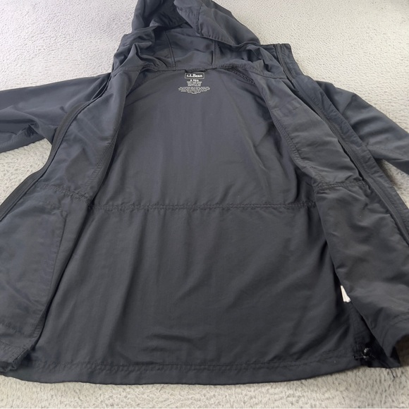 LL Bean Mountain Jacket Womens Small Regular Black Full Zip Hooded Outdoors - Picture 6 of 9